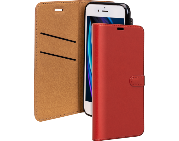 Folio Wallet Apple iPhone SE 2022/SE/8/7/6S/6  Rouge avec languette de fermeture Bigben