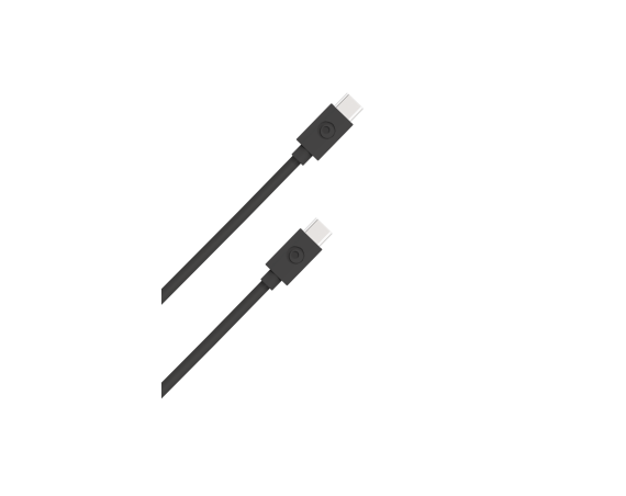 Câble USB C/USB C 50cm 3A Noir Bigben