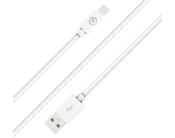 Câble USB A/Lightning 2m 2.4A Blanc Bigben